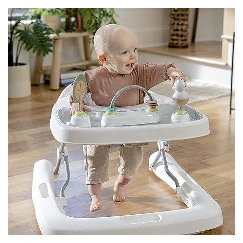 인제뉴어티 Ingenuity Step & Sprout 3-in-1 Foldable Baby Activity Walker with Removable Toys Ages 6 Months +, First Forest