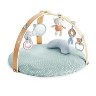 Ingenuity Cozy Spot Reversible Duvet Activity Gym & Play Mat with Wooden Toy bar - Loamy, Newborn and up