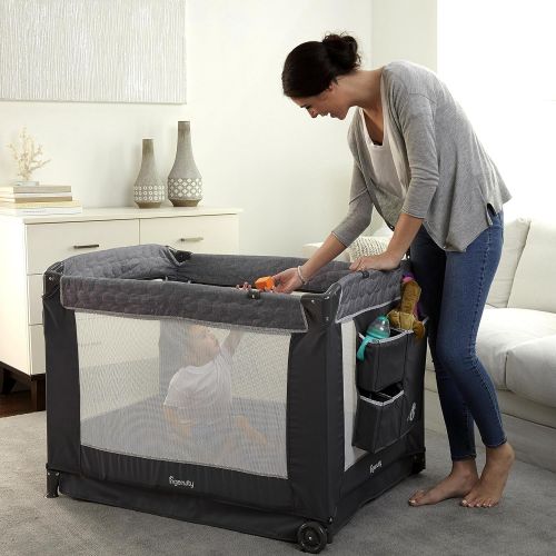 인제뉴어티 Ingenuity Smart and Simple Play Yard Chadwick, Grey