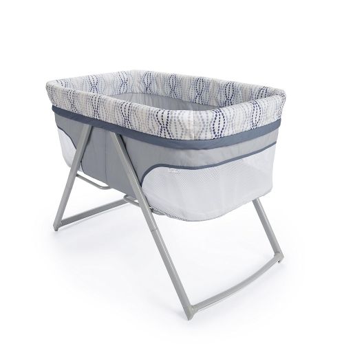 인제뉴어티 Ingenuity Foldaway Rocking Bassinet - Juniper - Portable Folding Rocking Bassinet