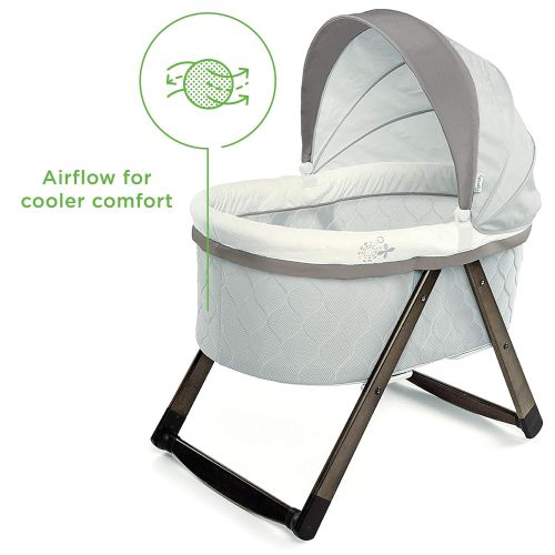 인제뉴어티 Ingenuity Foldaway Rocking Bassinet - Juniper - Portable Folding Rocking Bassinet