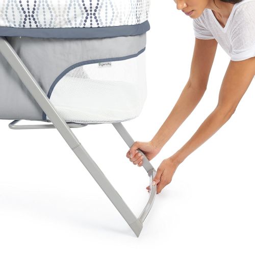 인제뉴어티 Ingenuity Foldaway Rocking Bassinet - Juniper - Portable Folding Rocking Bassinet