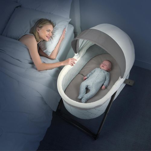 인제뉴어티 Ingenuity Foldaway Rocking Bassinet - Juniper - Portable Folding Rocking Bassinet