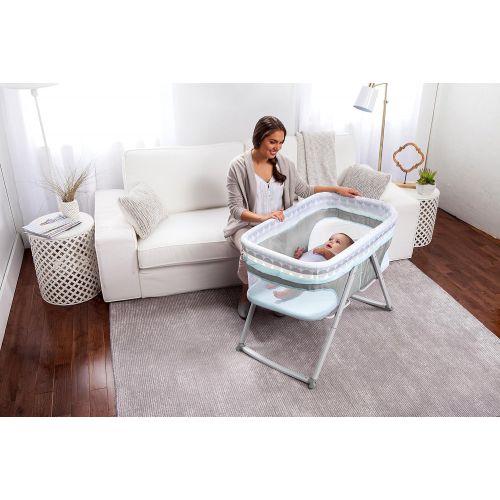 인제뉴어티 Ingenuity Foldaway Rocking Bassinet - Juniper - Portable Folding Rocking Bassinet