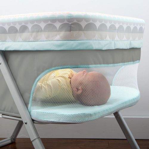 인제뉴어티 Ingenuity Foldaway Rocking Bassinet - Juniper - Portable Folding Rocking Bassinet