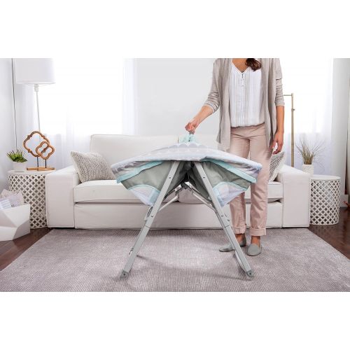 인제뉴어티 Ingenuity Foldaway Rocking Bassinet - Juniper - Portable Folding Rocking Bassinet