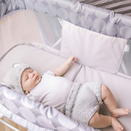 인제뉴어티 Ingenuity Foldaway Rocking Bassinet - Juniper - Portable Folding Rocking Bassinet