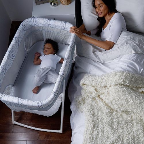 인제뉴어티 Ingenuity Foldaway Rocking Bassinet - Juniper - Portable Folding Rocking Bassinet