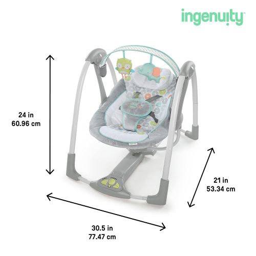 인제뉴어티 [무료배송]인제뉴어티 포터블 자동 스윙 Ingenuity Swing n Go Portable Baby Swings - Hugs & Hoots