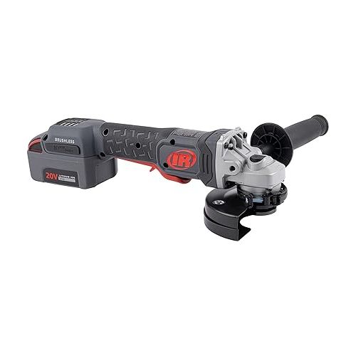  Ingersoll Rand G5351-K22-20V Cordless Angle Grinder and Cut-off Tool, 2 Battery Kit, 8000 RPM, 1HP, 4.5