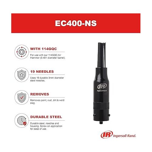  Ingersoll Rand EC400-NS Edge Series Needle Scaler Attachment, 401 Shank