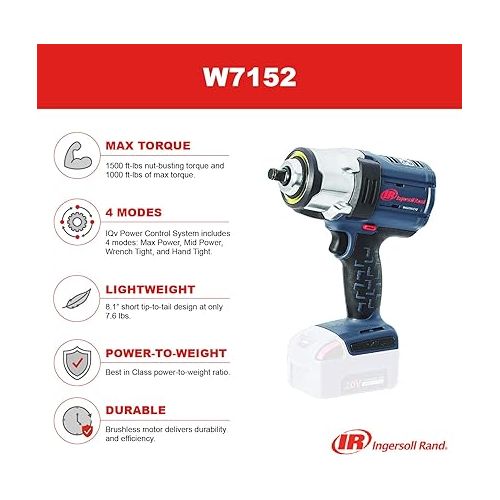  Ingersoll Rand W7152 20V High-torque 1/2