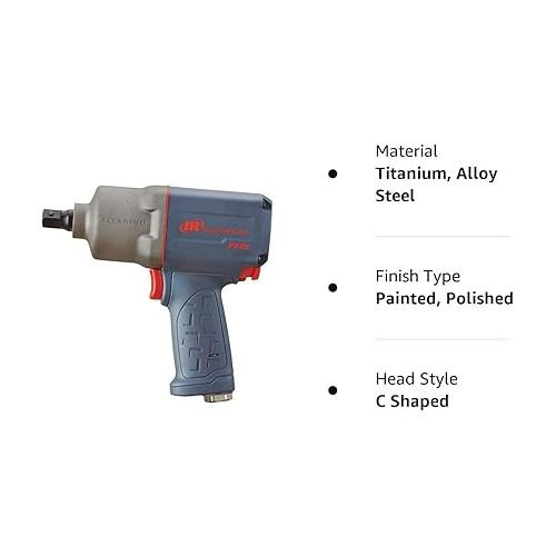  Ingersoll Rand 2235PTiMAX, Industial Pin Type, 1/2-Inch Pneumatic Impact Wrench, 930 ft-lbs Torque
