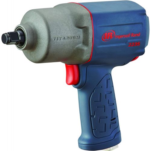  Ingersoll Rand 2235TiMAX 1/2” Drive Air Impact Wrench ? Lightweight 4.6 lb Design, Powerful Torque Output Up to 1,350 ft-lbs, Titanium Hammer Case, Max Control, Gray