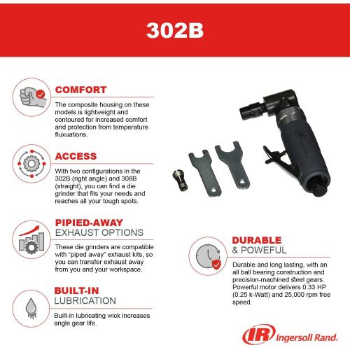  [아마존베스트]Ingersoll Rand 302B Composite Grip Air Angle Die Grinder