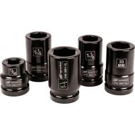 Ingersoll-Rand Ingersoll Rand SK8C5TN 1 Drive SAE Deep Truck Service Impact Socket Set (5 Piece)