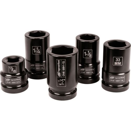  Ingersoll-Rand Ingersoll Rand SK8C5TN 1 Drive SAE Deep Truck Service Impact Socket Set (5 Piece)