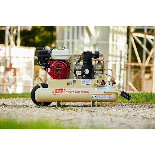  Ingersoll-Rand SS3J5.5GH-WB 5.5 Horsepower 8 Gallon Oiled Gas Twin Pontoon Compressor