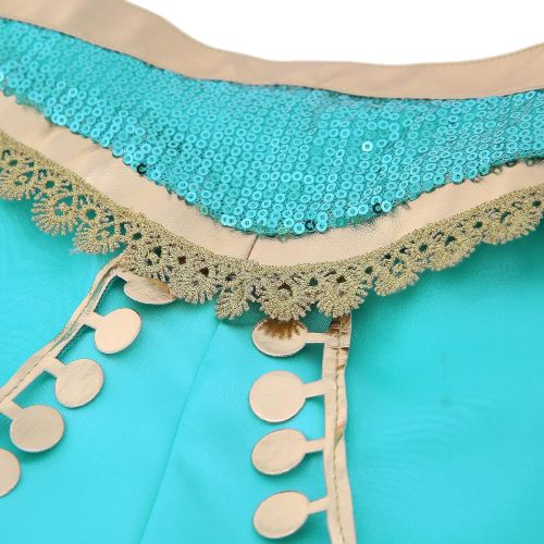  Ingsist Girls Princess Jasmine Dress Up Costumes Halloween Party Fancy Dress