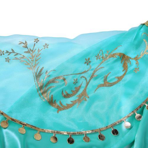  Ingsist Girls Princess Jasmine Dress Up Costumes Halloween Party Fancy Dress