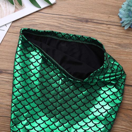  Inhzoy inhzoy Kids Girls Sequins Fish Scale Pattern Little Mermaid Tail Halloween Role Play Costume Skirts
