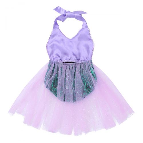  Inhzoy inhzoy Infant Little Girls Swimmable Mermaid Princess Tutu Skirted Bikini Swim Bathing Suit Fancy Dress Up Costumes