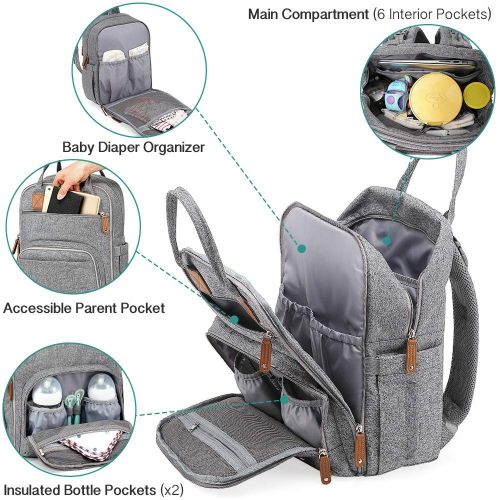  [아마존 핫딜]  [아마존핫딜]Iniuniu Diaper Bag Backpack, iniuniu Large Unisex Baby Bags Multifunction Travel Back Pack for Mom and...