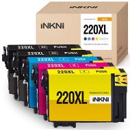 INKNI Remanufactured Ink Cartridge Replacement for Epson 220 XL 220XL T220XL for WF-2750 WF-2760 WF-2630 XP-420 XP-320 WF-2650 WF-2660 XP-424 Printer ( Black, Cyan, Magenta, Yellow