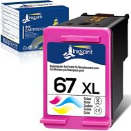 InkSpirit Remanufactured 67 Color Ink Cartridge, Replacement for HP 67XL 3YM58AN Upgraded Version for Envy 6055 6000 6052 6032 6022 Pro 6455 DeskJet 2755 2722 2700 2732 2752 2725 2