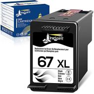 InkSpirit Remanufactured 67 Black Ink Cartridge, Replacement for HP 67XL HP67 Used in Envy 6055 6000 6052 6032 6022 Pro 6455 DeskJet 2755 2722 2700 2732 2752 2725 2724 2710 Plus 4155 Printer