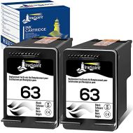 InkSpirit Remanufactured Ink Cartridge Replacement for HP 63 Black HP63 for OfficeJet 3830 5255 4650 5258 5200 4655 4652 5212 Envy 4520 4512 DeskJet 1112 3630 2130 3632 Printer (2-