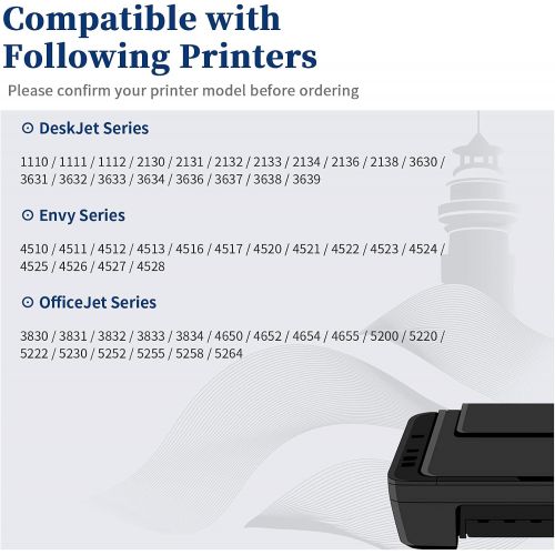  InkSpirit Remanufactured Ink Cartridge Replacement for HP 63 Black HP63 for OfficeJet 3830 5255 4650 5258 5200 4655 4652 5212 Envy 4520 4512 DeskJet 1112 3630 2130 3632 Printer (2-