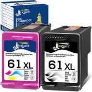 InkSpirit 61 Black Color Combo Pack, Remanufactured Ink Cartridge Replacement for HP 61XL HP61 for Envy 4500 5530 4502 4501 OfficeJet 4630 4635 2620 DeskJet 2540 3050 2050 1000 1010 1510 351