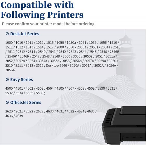  InkSpirit 61 Black,Remanufactured Ink Cartridge Replacement for HP61 Black for OfficeJet 4630 4635 2620 Envy 4500 5530 4502 4501 5534 5535 DeskJet 2540 3050 2050 1000 1010 1510 3510 1512 Pri