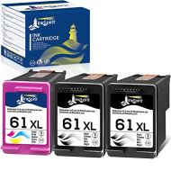 InkSpirit 61 Black and Color Remanufactured Ink Cartridge, Replacement for HP 61XL HP61 for Envy 5530 4500 4502 Deskjet 2544 1512 3052a 2548 2542 1055 3000 2512 3051a 2540 OfficeJet 4630 Pri