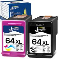 InkSpirit Remanufactured 64 Ink Cartridge Black Color Combo Pack, Replacement for HP 64XL for Envy Photo 7800 7858 7155 7855 6255 7100 6252 7158 7164 6222 7120 7130 Tango X Smart H