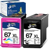 InkSpirit Remanufactured 67 Ink Cartridge Black Color Combo Pack, Replacement for HP 67XL for DeskJet 2700 2725 2752 2755 2732 Plus 4100 4152 4155 4140 Envy 6000 6055 6052 Pro 6400