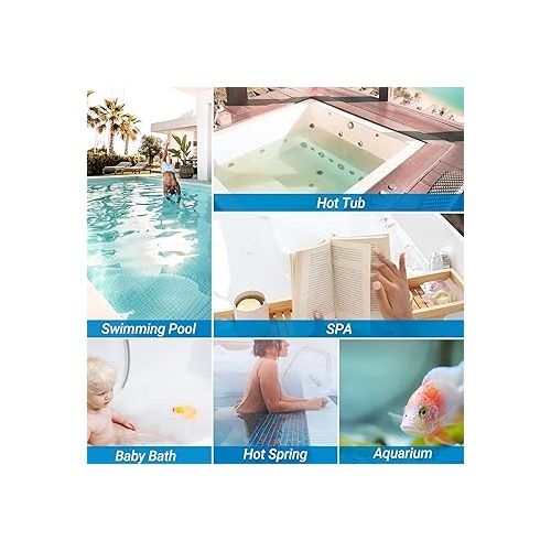  INKBIRD IBS-P01R 2 Wireless Pool Thermometers with Wireless Receiver Set Floating Easy Read, Remote Pool Thermometer for Swimming Pool, Bath Water, and Hot Tubs 2nd Updated Generation