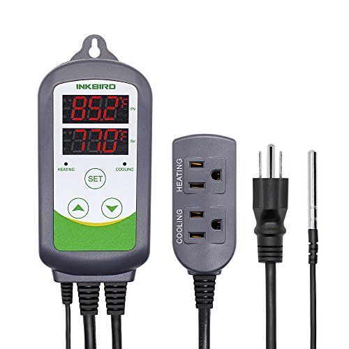  [아마존 핫딜]  [아마존핫딜]Inkbird ITC-308 Digital Temperature Controller 2-Stage Outlet Thermostat Heating and Cooling Mode Carboy Homebrew Fermenter Greenhouse Terrarium 110V 10A 1200W