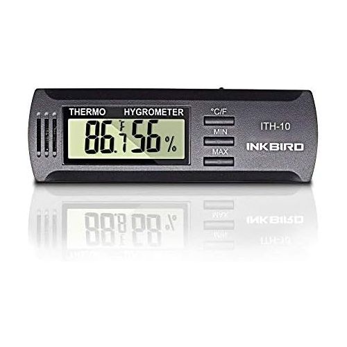  Inkbird ITH-10 Digitale Klimaanlage Thermo-Hygrometer Thermometer Temperatur Humidity Recorder fuer Zigarren Schrank Humidor mit LCD Display Celsius und Fahrenheit