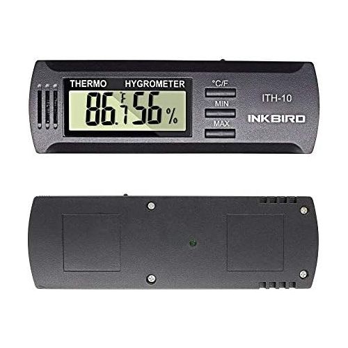  Inkbird ITH-10 Digitale Klimaanlage Thermo-Hygrometer Thermometer Temperatur Humidity Recorder fuer Zigarren Schrank Humidor mit LCD Display Celsius und Fahrenheit