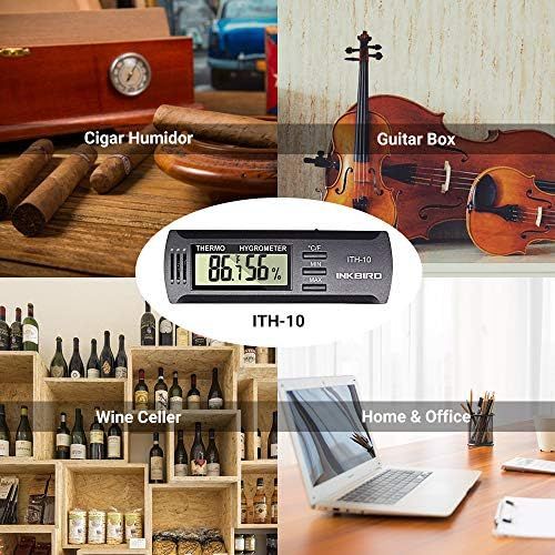  Inkbird ITH-10 Digitale Klimaanlage Thermo-Hygrometer Thermometer Temperatur Humidity Recorder fuer Zigarren Schrank Humidor mit LCD Display Celsius und Fahrenheit