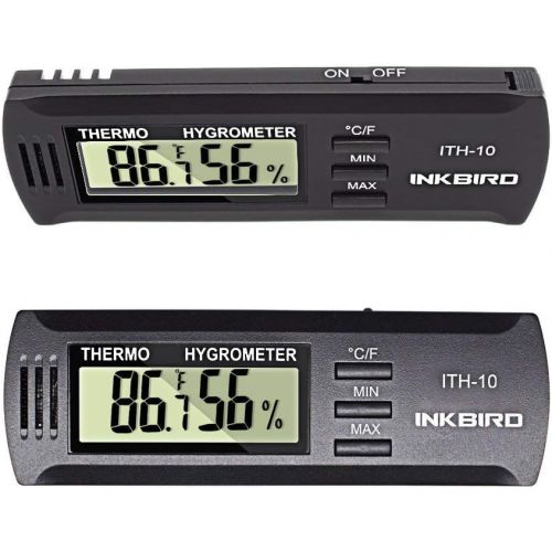  Inkbird ITH-10 Digitale Klimaanlage Thermo-Hygrometer Thermometer Temperatur Humidity Recorder fuer Zigarren Schrank Humidor mit LCD Display Celsius und Fahrenheit
