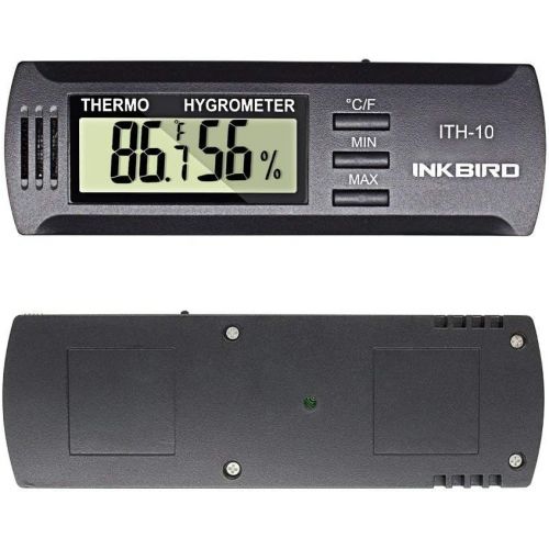  Inkbird ITH-10 Digitale Klimaanlage Thermo-Hygrometer Thermometer Temperatur Humidity Recorder fuer Zigarren Schrank Humidor mit LCD Display Celsius und Fahrenheit