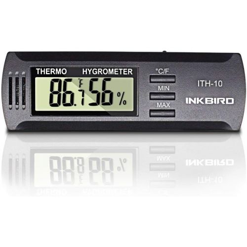  Inkbird ITH-10 Digitale Klimaanlage Thermo-Hygrometer Thermometer Temperatur Humidity Recorder fuer Zigarren Schrank Humidor mit LCD Display Celsius und Fahrenheit