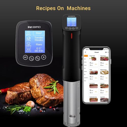  [아마존베스트]Inkbird WIFI Sous Vide Cookers, 1000 Watts Stainless Steel Precise cooker, Thermal Immersion Circulator with Recipe, Digital Interface, Temperature and Timer for Kitchen, ISV-100W