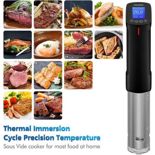  [아마존베스트]Inkbird WiFi Sous Vide Cooker Culinary Cooker, 1000 Watts, Recipe, Precise Temperature and Timer, Programmable Interface, Stainless Steel Thermal Immersion Circulator for Kitchen