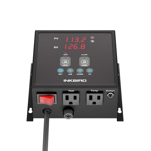  [아마존베스트]Inkbird Heating or Cooling PID Temperature Controller IPB-16S Pre-Wired Digital Home Brewing Controller Independent Control Pump Thermostat