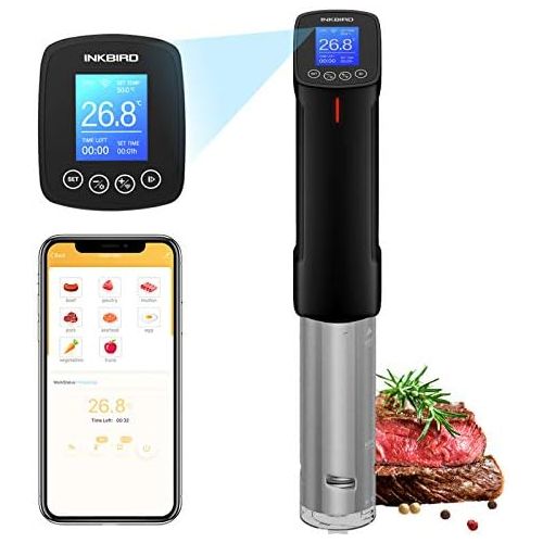  [아마존베스트]Inkbird WiFi Sous Vide Cooker ISV-100W, Sous Vide Stick Immersion Thermostat with Wi-Fi Control, Precise Temperature Setting (25°C to 99°C) and Timer for Perfect Cooking