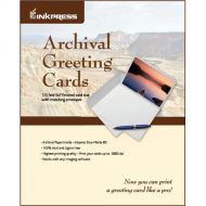 Inkpress Media Prescored Archival Greeting Card Paper with Matching Envelopes (11 x 7.26'', 20 Sheets)